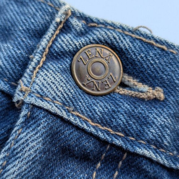 Zena Vintage High Waisted Denim Skirt – 90s Blue Jean Midi, Retro Y2K Pencil - Picture 3 of 7